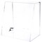 Plymor Clear Acrylic Locking Display Case with Slanted Front and Sliding Back, No Shelves